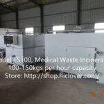 Model: TS100, Medical Waste Incinerator 100-150kgs per hour capacity