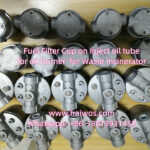 Fuel filter Cup on oil tube for burner for waste incinerator